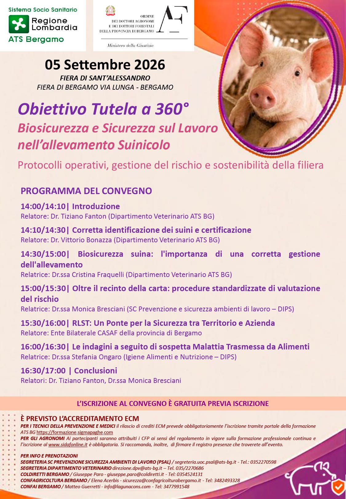 Obiettivo Tutela a 360&deg;: Biosicurezza e Sicurezza sul Lavoro nell'Allevamento Suinicolo